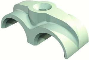 OBO Bettermann 3030/2 2-way 7-11 mm light grey ISO nail clamp, 2213117