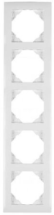 EFAPEL FIVE-GANG FRAME WHITE