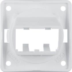 Berker 945592509 Support plate for 2 MINI-COM modules polar white, glossy Integro inserts