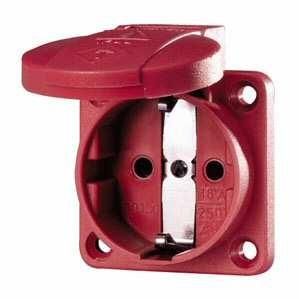 Mennekes 11033 16A2P+E 230V red panel socket SCHUKO