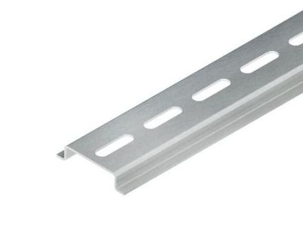 Kleinhuis 1536LO/2 35x7.5mm perforated yellow-chromated mounting rail