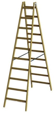 PROTEC.class PHSPSL10 rung stepladder 2x10 wooden stepladder