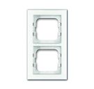 Busch-Jaeger 1722-280 cover frame, 2-way frame white glass