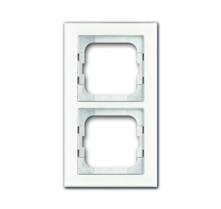 Busch-Jaeger 1722-280 cover frame, 2-way frame white glass
