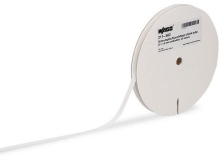 Wago 211-502 Unshrunk diameter 4.8mm white heat shrink tubing