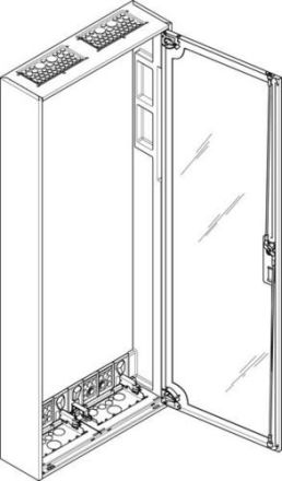 ABN 2x7 row empty with viewing door ESPRO flat distributor AP T: 160mm (ML27TS)