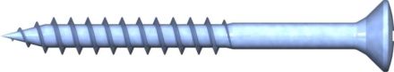 Reisser 009202S121-0500604-1 R2 chipboard screw, raised countersunk head, PZ, partial thread, 5.0 x 60, steel, galvanized, blue, 1x sliding, pack of 200