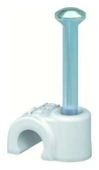 OBO Bettermann 2007 for cable 7mm L: 18mm RW pure white ISO nail clip, 2225506