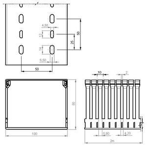 Unex 80.100.77 grey RAL7030 80x100 U23X wiring duct