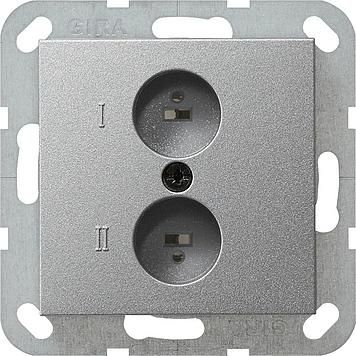 Gira 040226 Stereo speaker socket System 55 color aluminum