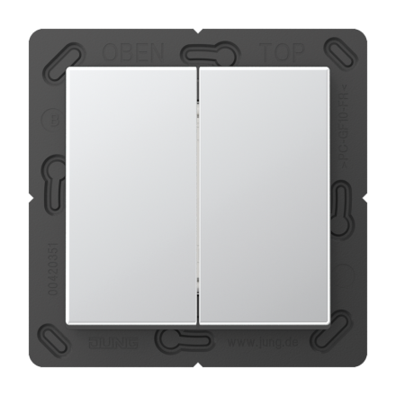 Jung FOHA595AL Friends of Hue wireless wall transmitter set 4-channel, Series A, aluminum