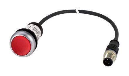 Eaton C22-DRL-R-K01-24-P1 red illuminated pushbutton, 185559