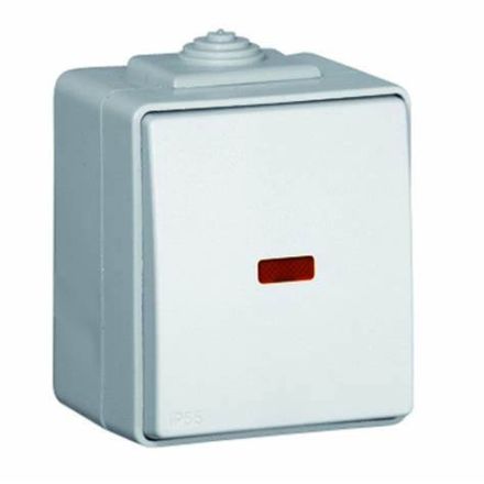 EFAPEL TWO-WAY SWITCH WITH PILOT LAMP GREY