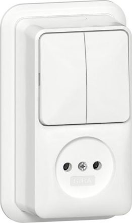 Gira 447511 combi series without switch K/P AP RW socket