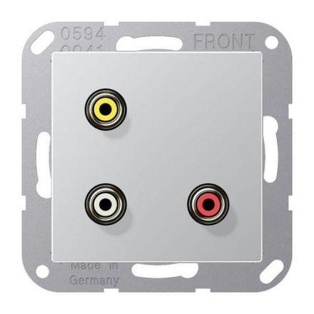 Jung MAA1031AL Multimedia connection system Cinch Audio / Composite Video, Series A, aluminium