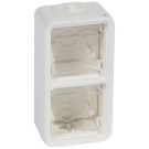 Legrand 070743 Housing FRAP Artic Housing 2f verti., (white)