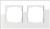 Gira 021212 2-way cover frame Gira Esprit glass white