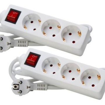 Kopp 129713856 3-way with illuminated switch white power strip