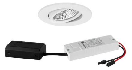 Brumberg 41484173 230V AC 7W 3000K structured LED recessed ceiling spotlight