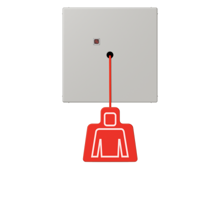 Jung NRSLC0834ZT205 emergency call system pull switch, LS series, gris clair 31 ( LC32013 )