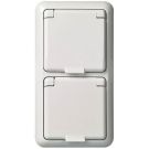 ELSO 235414 socket 2-way 16A FASHION IP44 pure white
