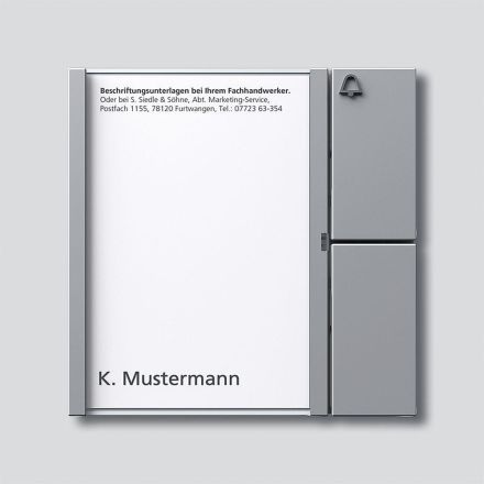 Siedle TM 612-1 SM button module in silver metallic
