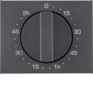 Berker 16357106 Centre piece with control knob for mechanical timer anthracite, matt Ber
