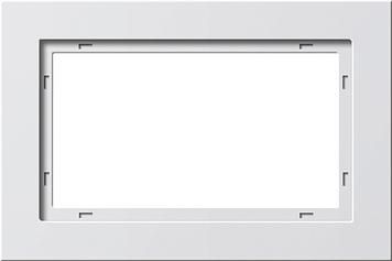 Gira 100129 cover frame 1.5-way Gira E2 pure white