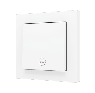 ZENNIO ZS551PB1MWC Single button soft ZS55 | for 1 binary input, custom design | matt white