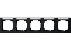 Gira 109509 5-way horizontal BSF E2 black cover frame