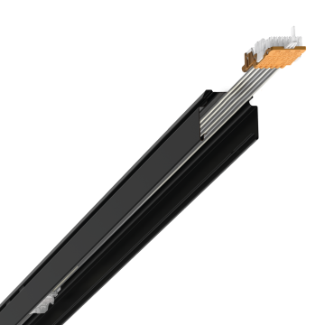 Regiolux 19277501104 SRT/0750/I-750 5x2.5mm+6x1.5mm black mounting rail
