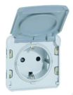 Legrand 069574 socket 69574 1-way including lock IP44, (grey)
