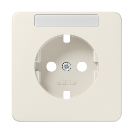 Jung CD1520NAPL central plate for SCHUKO® sockets with label field, Duroplast, CD series, white