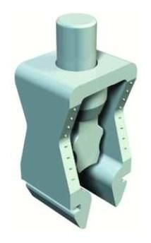 OBO Bettermann 2047 5-25mm light grey impact clamp, 2251256