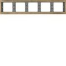 Berker MAN0103717 frame 5-way horizontal K.5 burnished brass