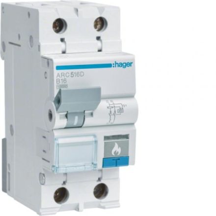 Hager ARC560D AFDD 1P+N 10kA C-10A 2M fire protection switch