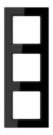 Jung AC583SW frame 3-way, vertical and horizontal mounting, Duroplast, A CREATION, black