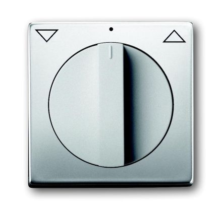 Busch-Jaeger 1740-866 Central plate, with rotary handle, with print stainless steel