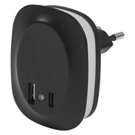 LEDVANCE Osram 4099854088551 LUNETTA EDGE SEN BL 830 USB AC BK LED night light