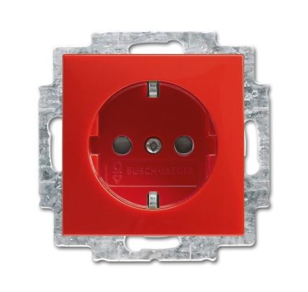 Busch-Jaeger 20 EUCB-917 SCHUKO® socket insert, with increased contact protection red RAL 3020