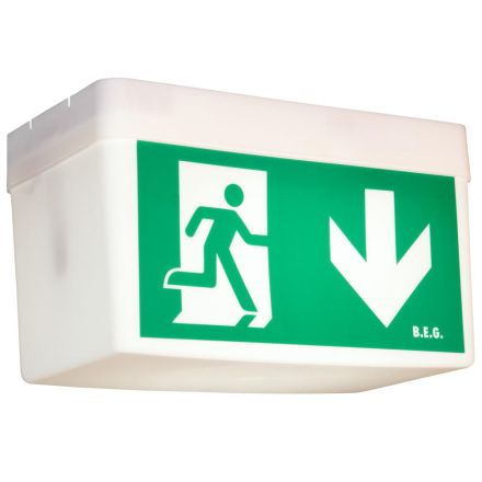 BEG 93002 BD 21m 3h 6 W/T16 wall-ceiling mounted emergency and information light