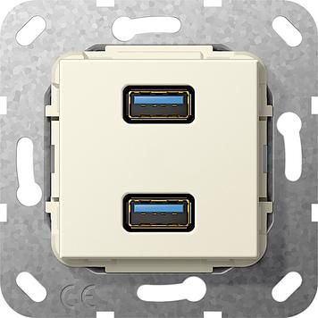 Gira 568401 USB 3.0 A 2f Gender Changer insert cream white