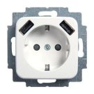 Busch-Jaeger 2CKA002011A6264 20 EUCB2USB-214 2x USB double socket SCHUKO