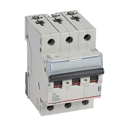 Legrand 404224 Circuit breaker TX3 C25A 3-pole 10kA 3M