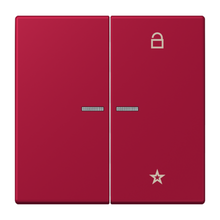 Jung FMLC1701229 eNet button universal 1-way 2-way, Duroplast, LS series, rouge carmin ( LC32100 )