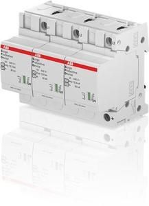 ABB STOTZ-KONTAKT OVR T2 3L 80-440s P QS, OVR T2 3L 80-440s P QS SPD T2 with reserve voltage 400/690V TNC 3P, 2CTB815708R4700