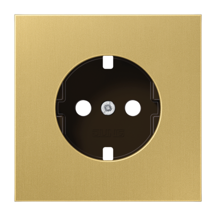 Jung ME1520PLC cover for SCHUKO® sockets, brass, LS series, brass classic