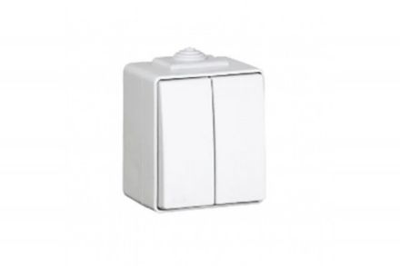 EFAPEL DOUBLE TWO-WAY SWITCH WHITE