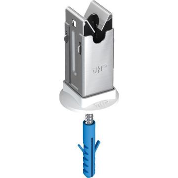 Pröpster 110 500 Niro-Clip V2A D:8mm TypeA Rosette LH:39.5 Snap holder