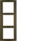 Berker 10133021 frame 3-way B.3 aluminum, brown/polar white